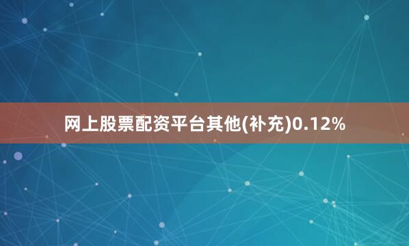 网上股票配资平台其他(补充)0.12%